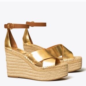 Tory Burch Selby Wedge Platform Espadrille Sandals size 6.5